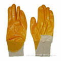 Industry Safety Yellow Nitrile Dipped Working Glove (JMC-409E)